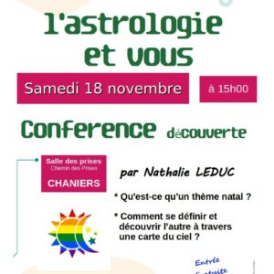 Conférence du CAC17 : l'astrologie et vous @ salle des Prises